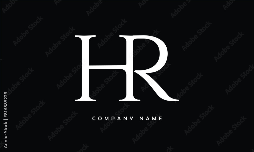 HR RH H R Abstract Letters Logo Monogram HR RH H R Abstract Letters Logo Monogram