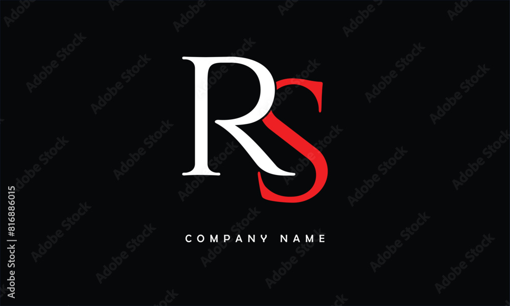 RS, SR, R, S Abstract Letters Logo Monogram RS, SR, R, S Abstract Letters Logo Monogram