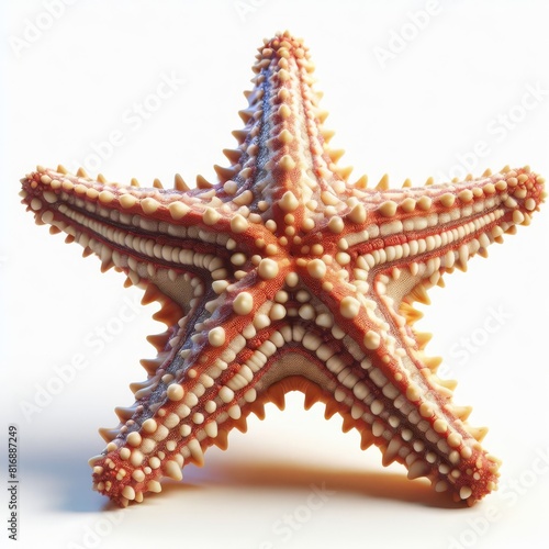 red starfish isolated on white