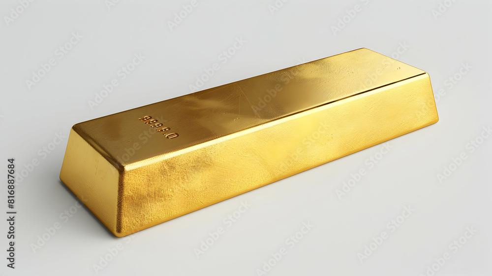Shiny Gold Bar in 3D Flat Cartoon Style: Symbolizing Wealth, Investment, and Financial Security on White Background Ideal for Finance Content Shiny Gold Bar in 3D Flat Cartoon Style: Symbolizing Wealth, Investment, and Financial Security on White Background Ideal for Finance Content