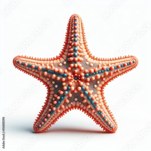 red starfish isolated on white