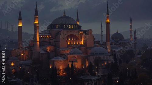 Hagia Sophia, a Late Antique structure in Istanbul, Turkey photo