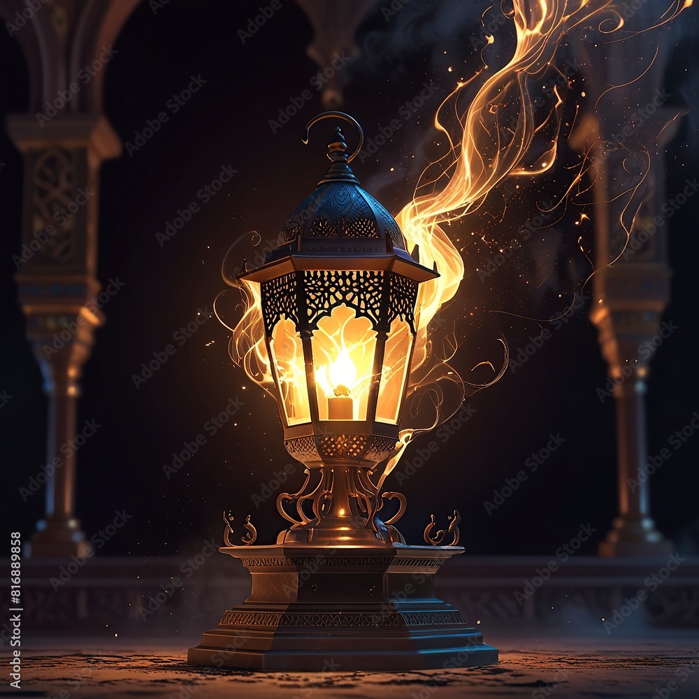 Free Photo Eid mubarak Muslim mosque stand starry night and islamic lamp Free Photo Eid mubarak Muslim mosque stand starry night and islamic lamp