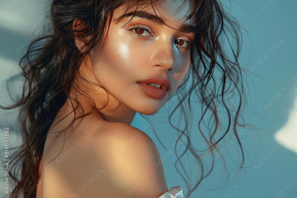 Naklejka premium Young beautiful indian woman