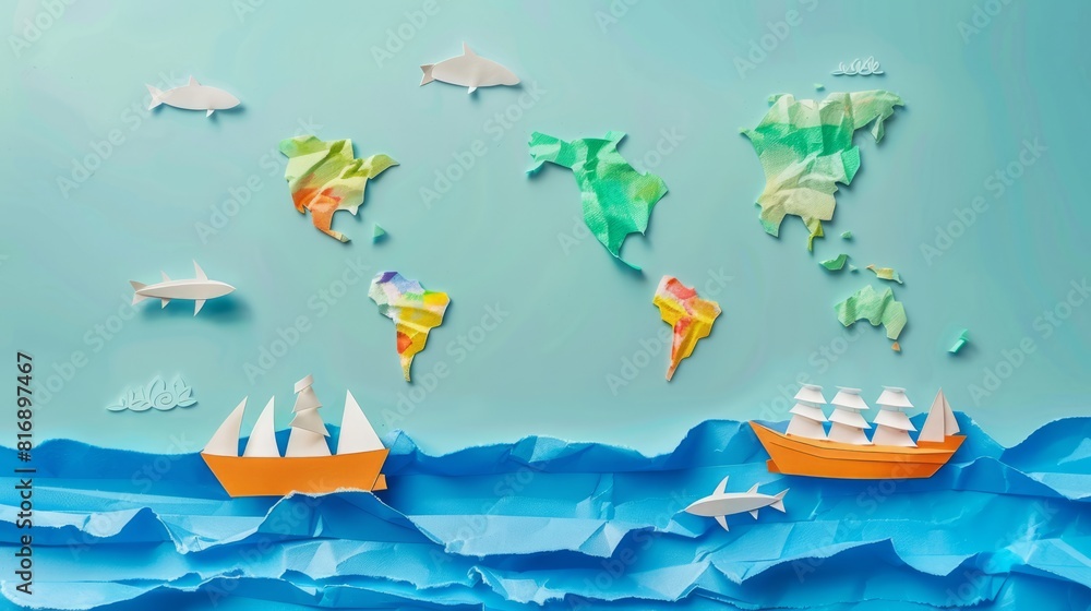 Obraz premium World maritime day vector with copy space