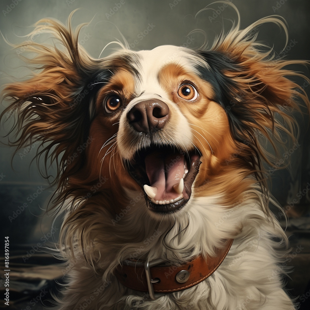 Naklejka premium portrait of funny dog