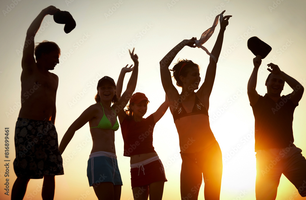 dancing at sunset outdoors