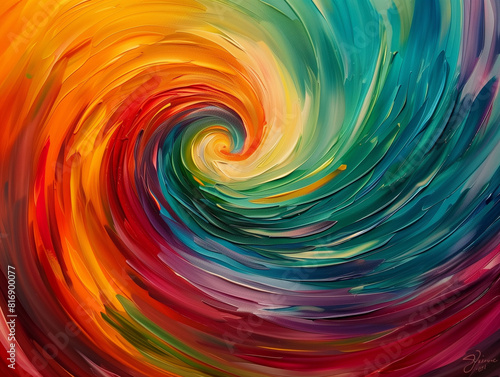 Mesmerizing Swirling Dance of Vibrant Colors: Visual Symphony