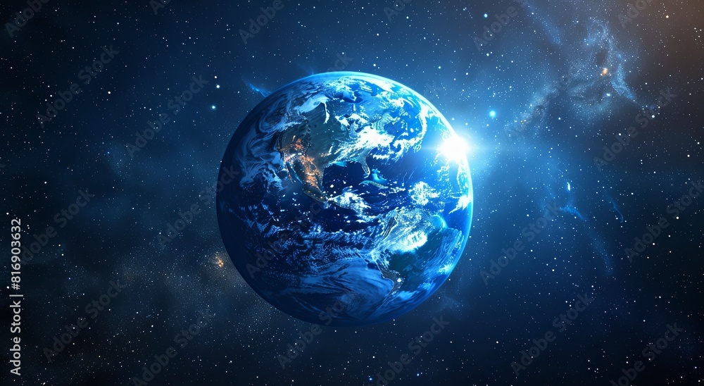 Planet earth globe view from space Planet earth globe view from space