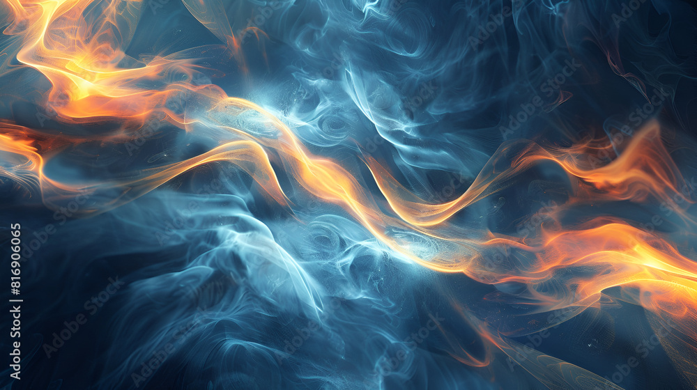 Dynamic Abstract Background with Swirling Flames and Smoke , Fractal art background for creative design, Decoration for wallpaper, desktop, abstract background of blue and red fire flames on a black Dynamic Abstract Background with Swirling Flames and Smoke , Fractal art background for creative design, Decoration for wallpaper, desktop, abstract background of blue and red fire flames on a black