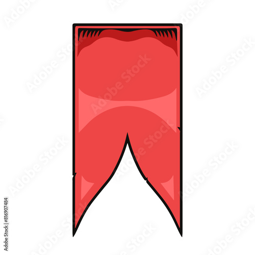 Classic pennant red vintage label