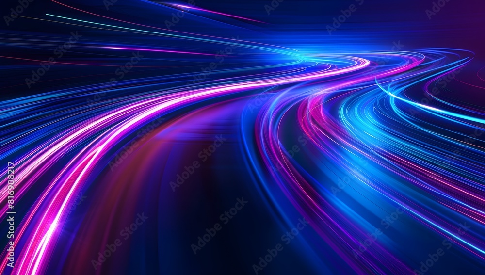 Abstract background with blue and purple light trails Abstract background with blue and purple light trails