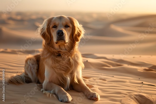 a cute dog in the desert © Julaini