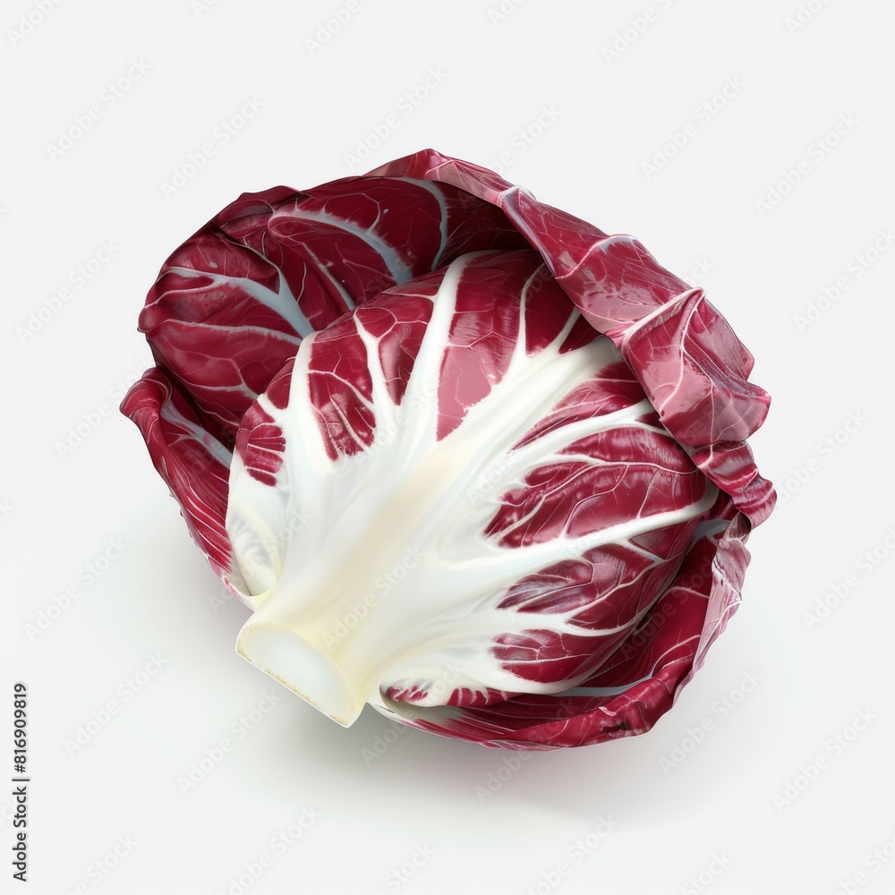 A red cabbage isolated on a clean white background A red cabbage isolated on a clean white background