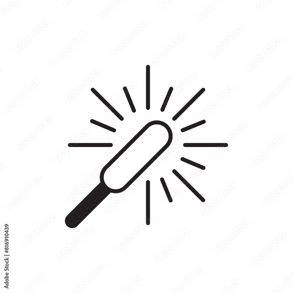 Sparkler icon design with white background stock illustration Sparkler icon design with white background stock illustration