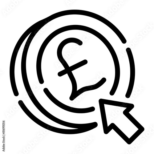 pay per click line icon