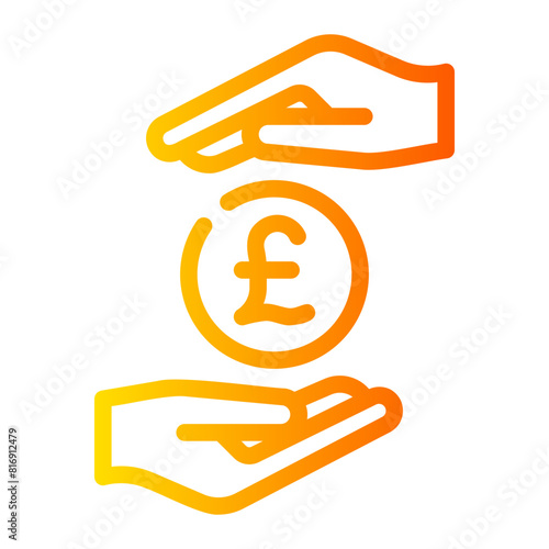 financial support gradient icon