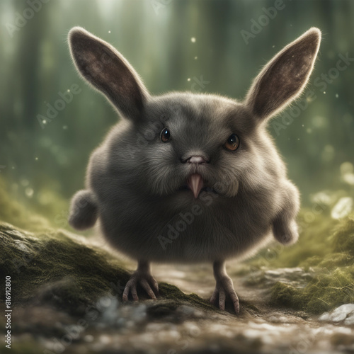 Dziwny zwierzak pół ptak pół królik © Jacek