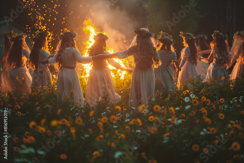 Pagan holiday Litha. Summer solstice. 