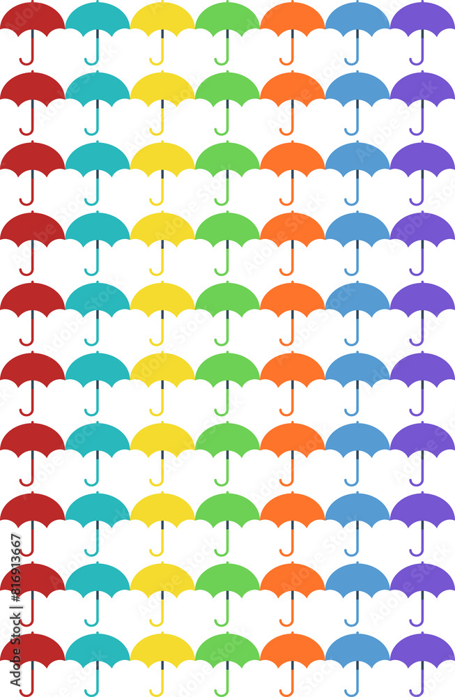 Fototapeta premium Guarda chuvas coloridos 