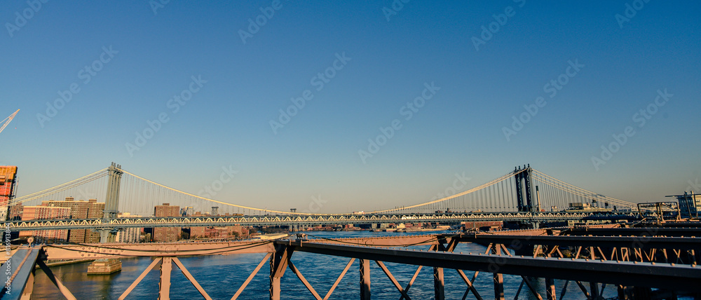 Naklejka premium bridge over the river