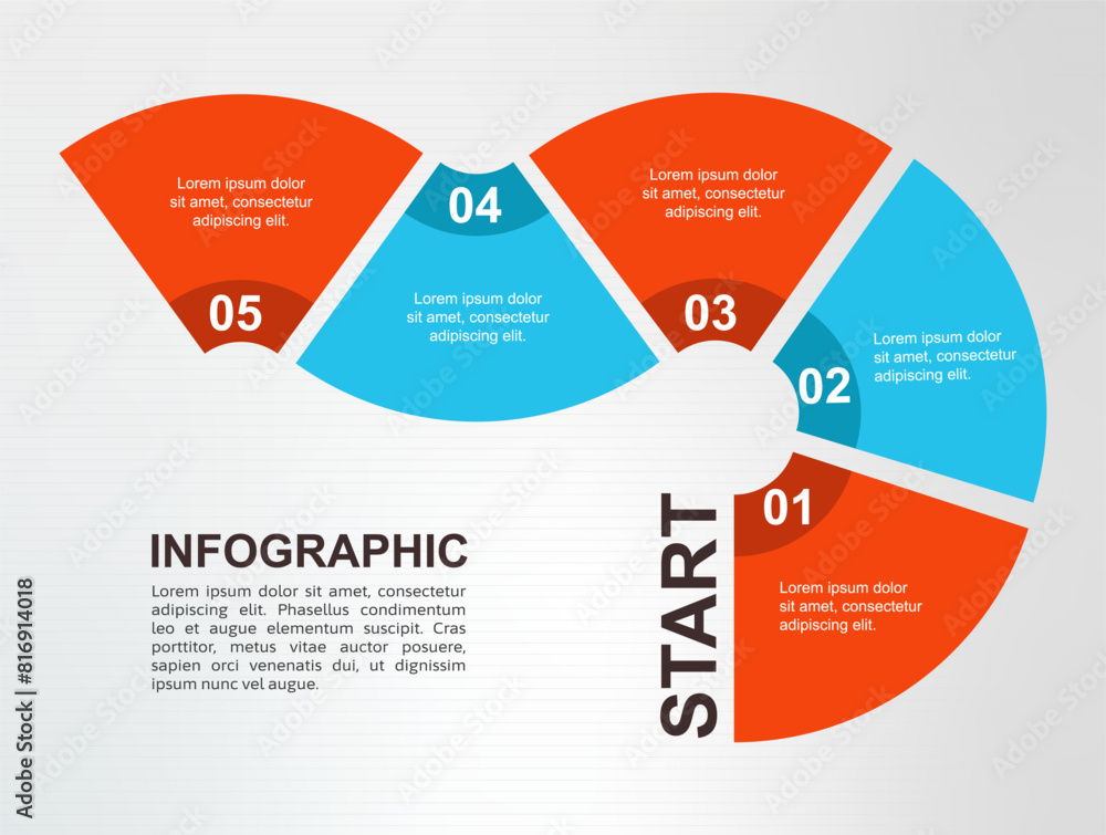Infográfico com passo a passo em forma de caminho Infográfico com passo a passo em forma de caminho