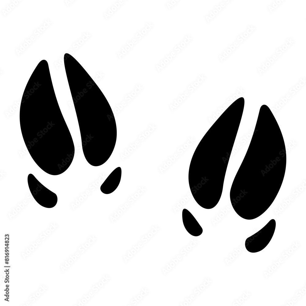 flat Boar footprints vector