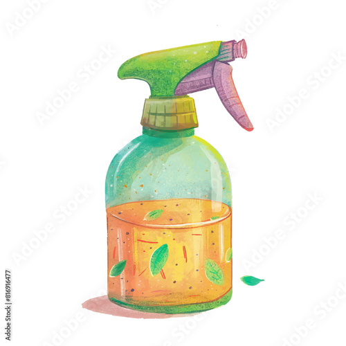 Spray bottle white background watercolor (12)