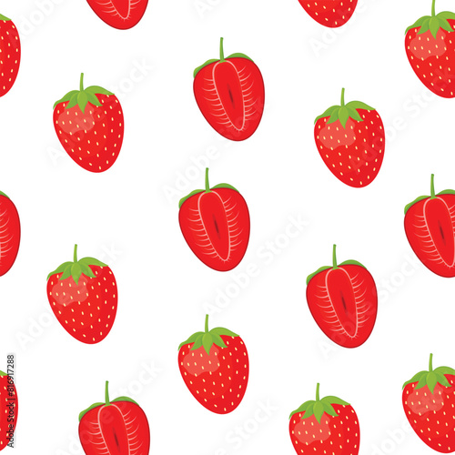 Seamless pattern with strawberry. Vector illustration EPS 10 