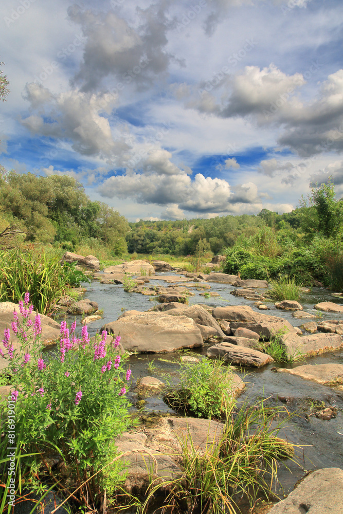 The picturesque river Southern Bug during the hot summer. The picturesque river Southern Bug during the hot summer.