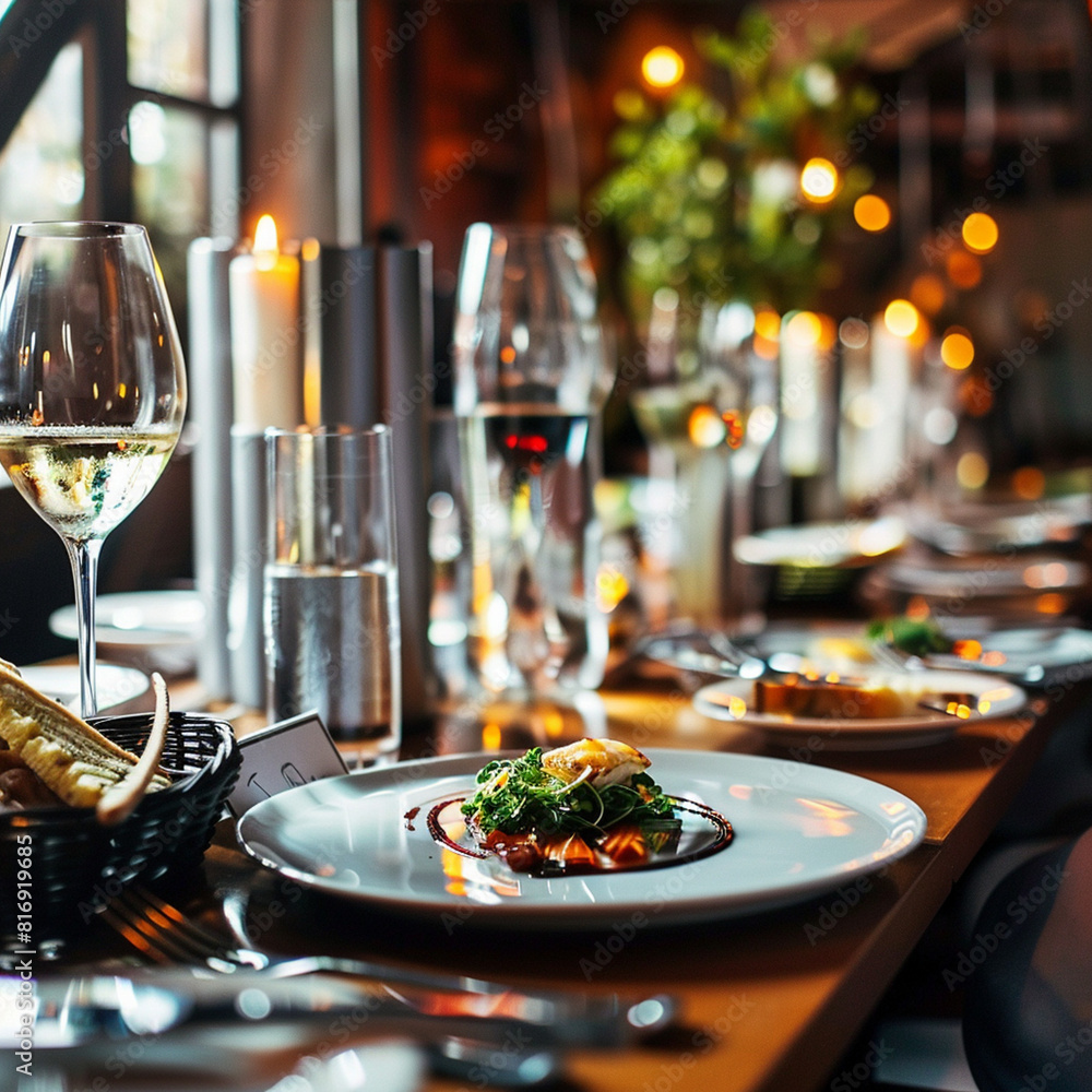 Table setting in a restaurant Table setting in a restaurant