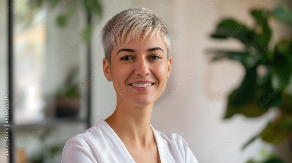 Female entrepreneur wearing glasses looking at camera with smile. Portrait of confident businesswoman in office. Portrait of happy and successful businesswoman. Female entrepreneur wearing glasses looking at camera with smile. Portrait of confident businesswoman in office. Portrait of happy and successful businesswoman.