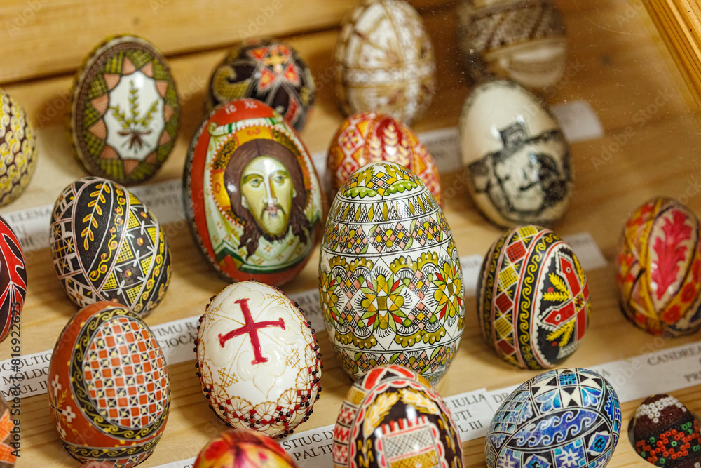 The colorful painted eggs of Ciocanesti in Romania The colorful painted eggs of Ciocanesti in Romania