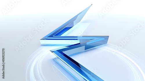 Digital technology abstract futuristic blue arrow poster background