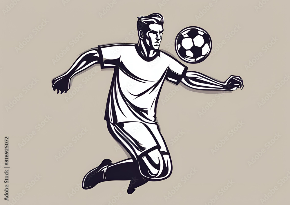 Soccer and Football Player_ Vector Logo Design for Men.