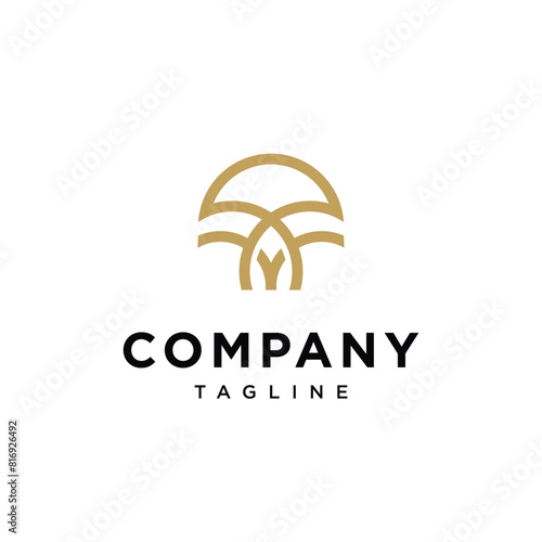Elegant mushroom logo icon vetor template.eps