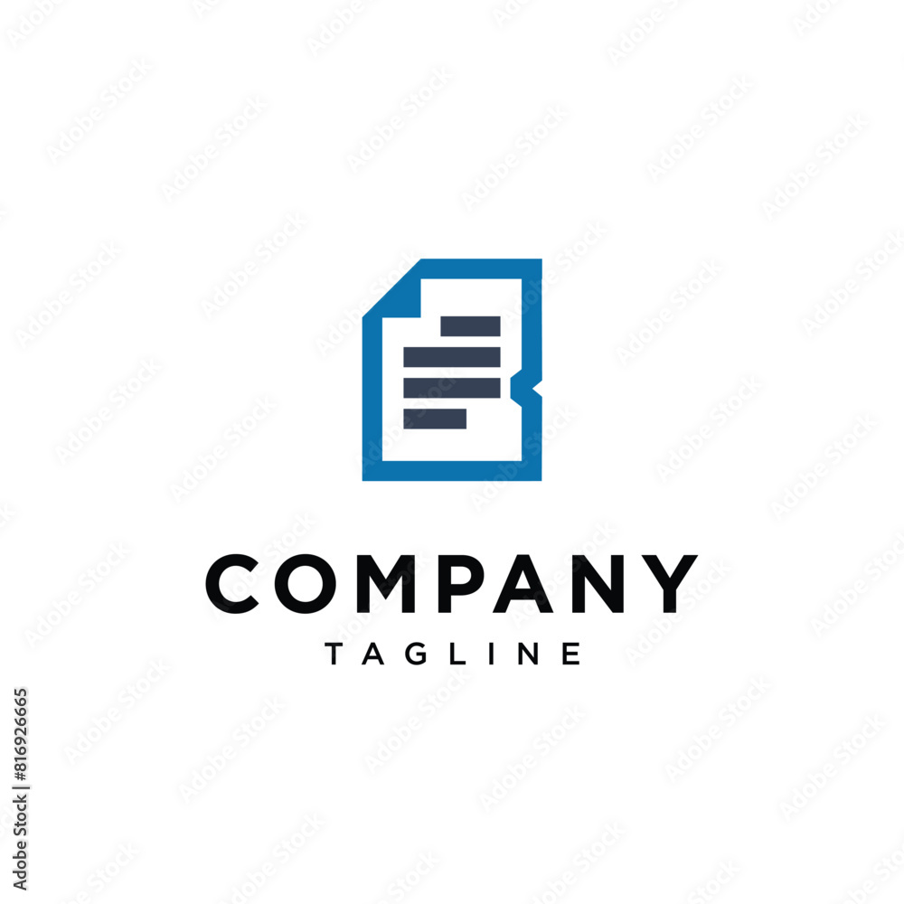 Letter B Document logo icon vector template.eps Letter B Document logo icon vector template.eps