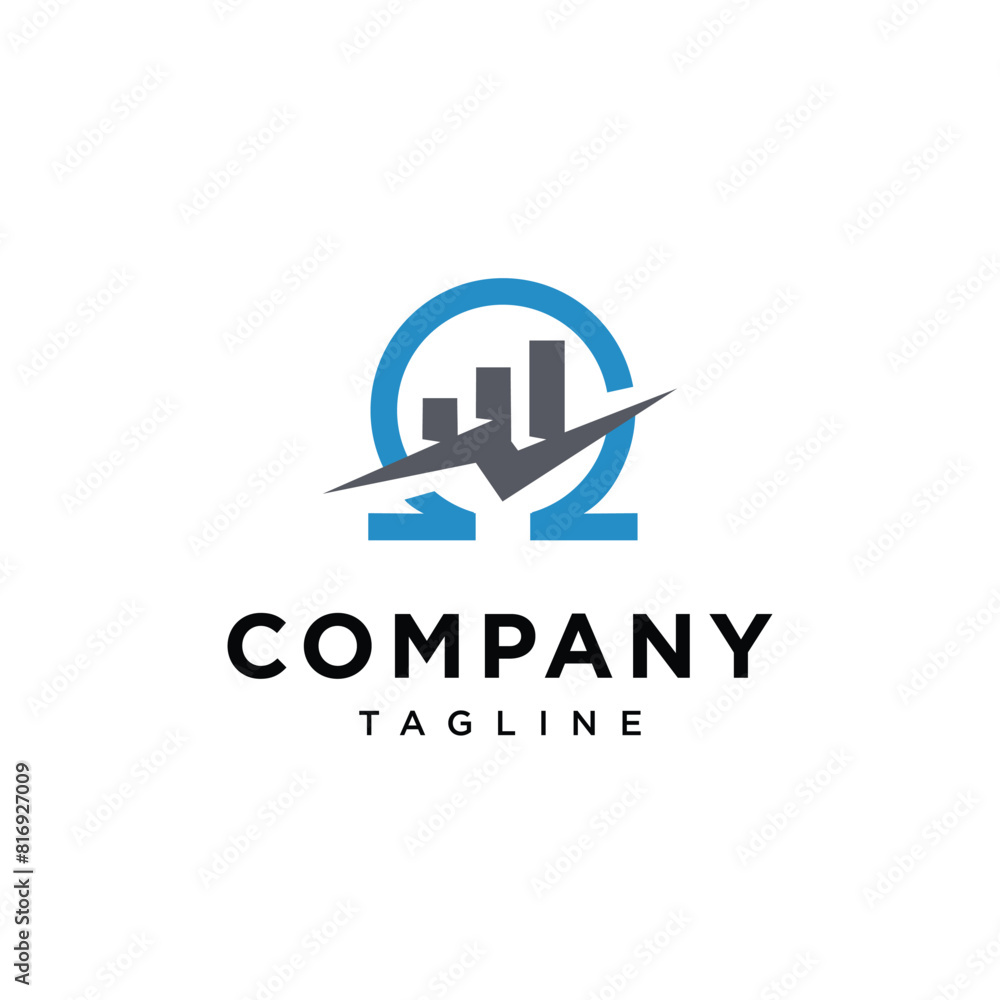 Ohm electrical investment logo icon vector template.eps Ohm electrical investment logo icon vector template.eps