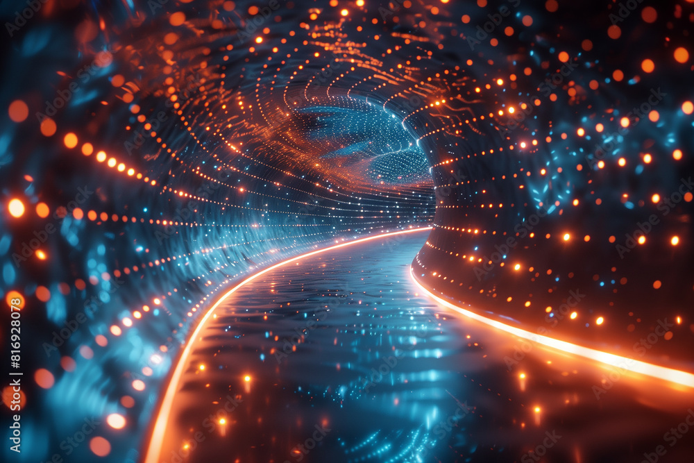 Fototapeta premium Virtual reality, innovation and new technology, abstract futuristic concept, VR glasses, 3D render