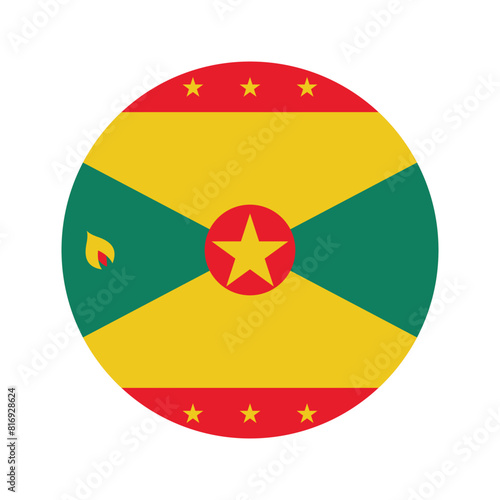 Free Download National flag of Grenada. Grenada Flag. Grenada Round flag.
 - GFXLoad