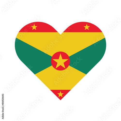Free Download National flag of Grenada. Grenada Flag. Grenada Heart flag. 
 - GFXLoad