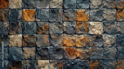 Background with a Stone Tile Pattern and Free Space for Product or Advertisement Design