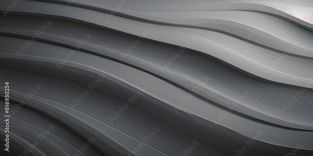 Obraz premium Grey abstract textured wavy lines background 