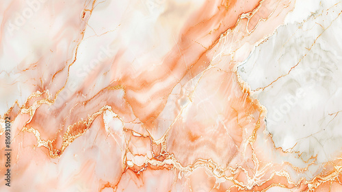 Soft coral marble with hints of peach, evoking a sense of warmth and tranquility. photo