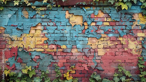 brick wall with a piece of street art that has been incorporated into a historical archive or museum collection  preserving the artwork for future generations.illustration image