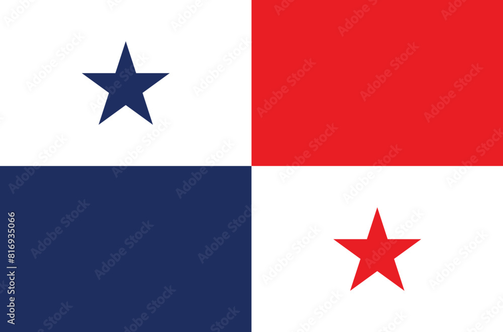National flag of Panama. Panama Flag. National flag of Panama. Panama Flag.