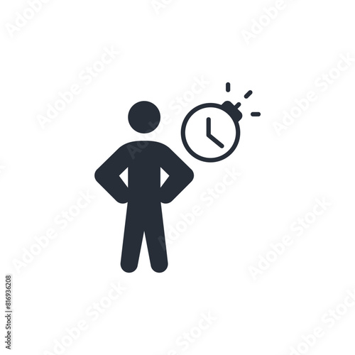 deadline icon. vector.Editable stroke.linear style sign for use web design,logo.Symbol illustration.