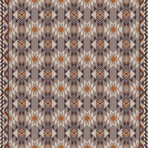 American ethnic native pattern.Traditional Navajo,Aztec,Apache,Southwest and Mexican style fabric pattern.Abstract vector motifs pattern.Design for fabric,clothing,blanket,carpet,woven,wrap,decoration