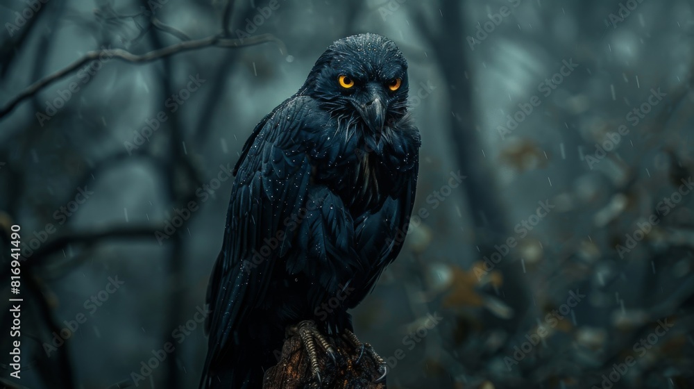The dark guardian of the night. The owl is a symbol of wisdom and power. The dark guardian of the night. The owl is a symbol of wisdom and power.