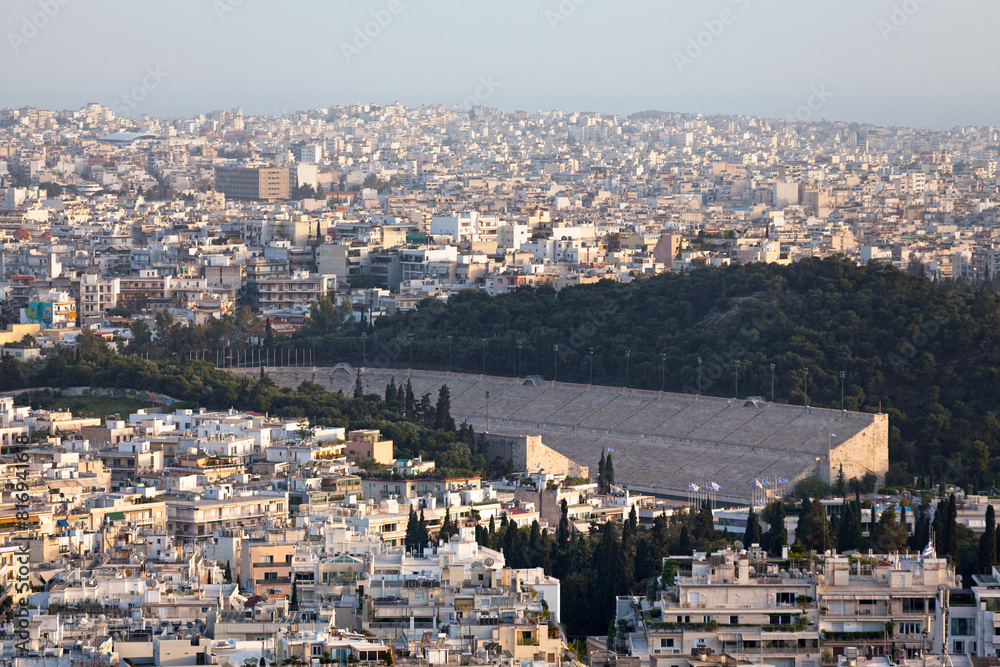Aerial view of the Panathenaic Stadium in Athens